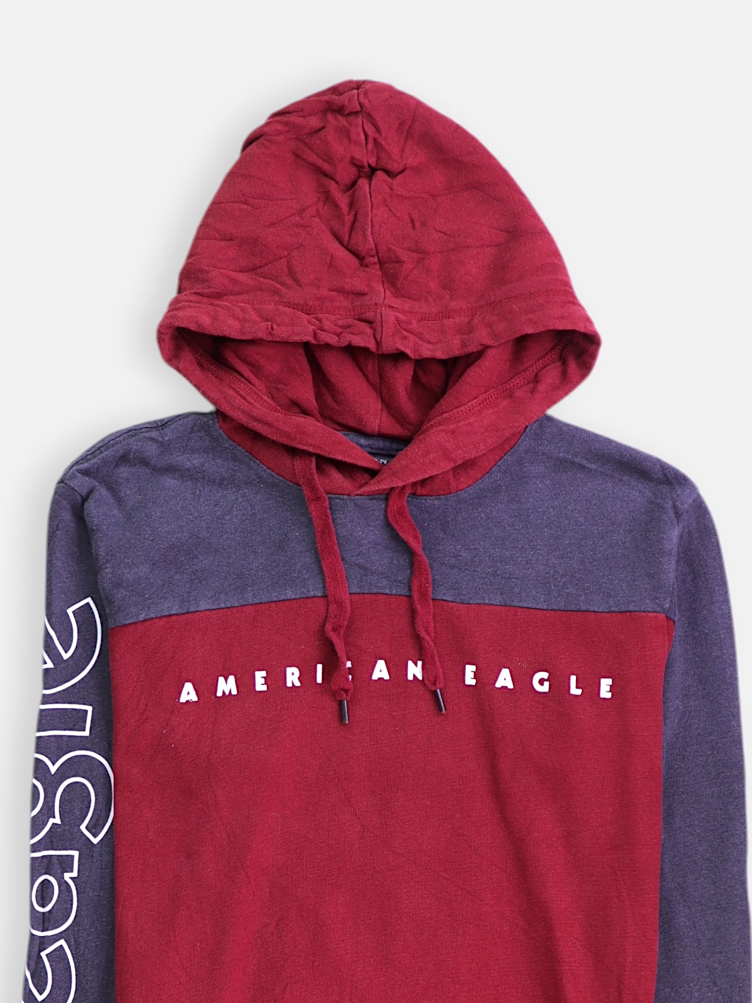 American Eagle Sudadera Hoodie Color Block - Hombre - Small