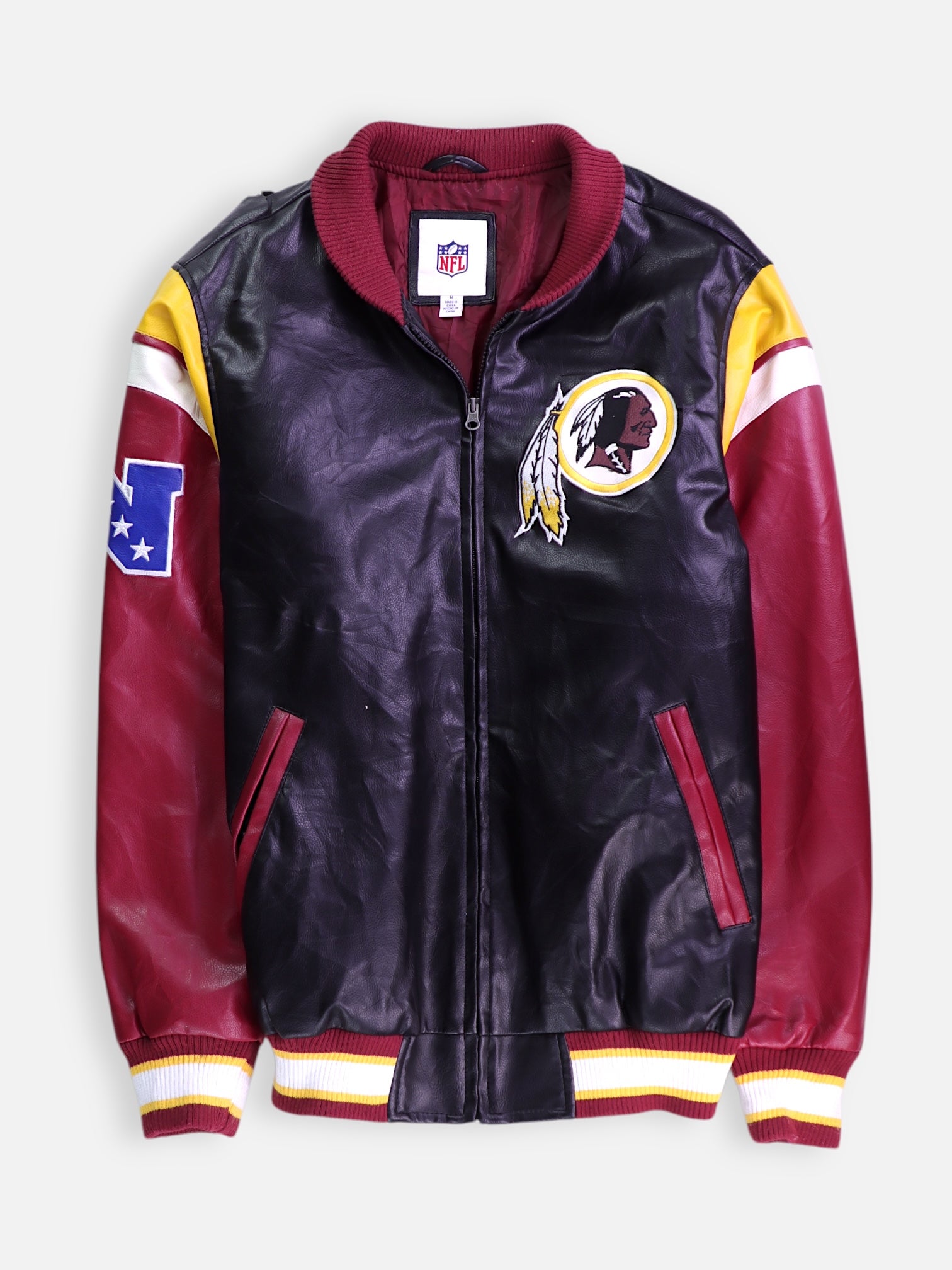 NFL Chaqueta Varsity Cuero - Hombre - Medium