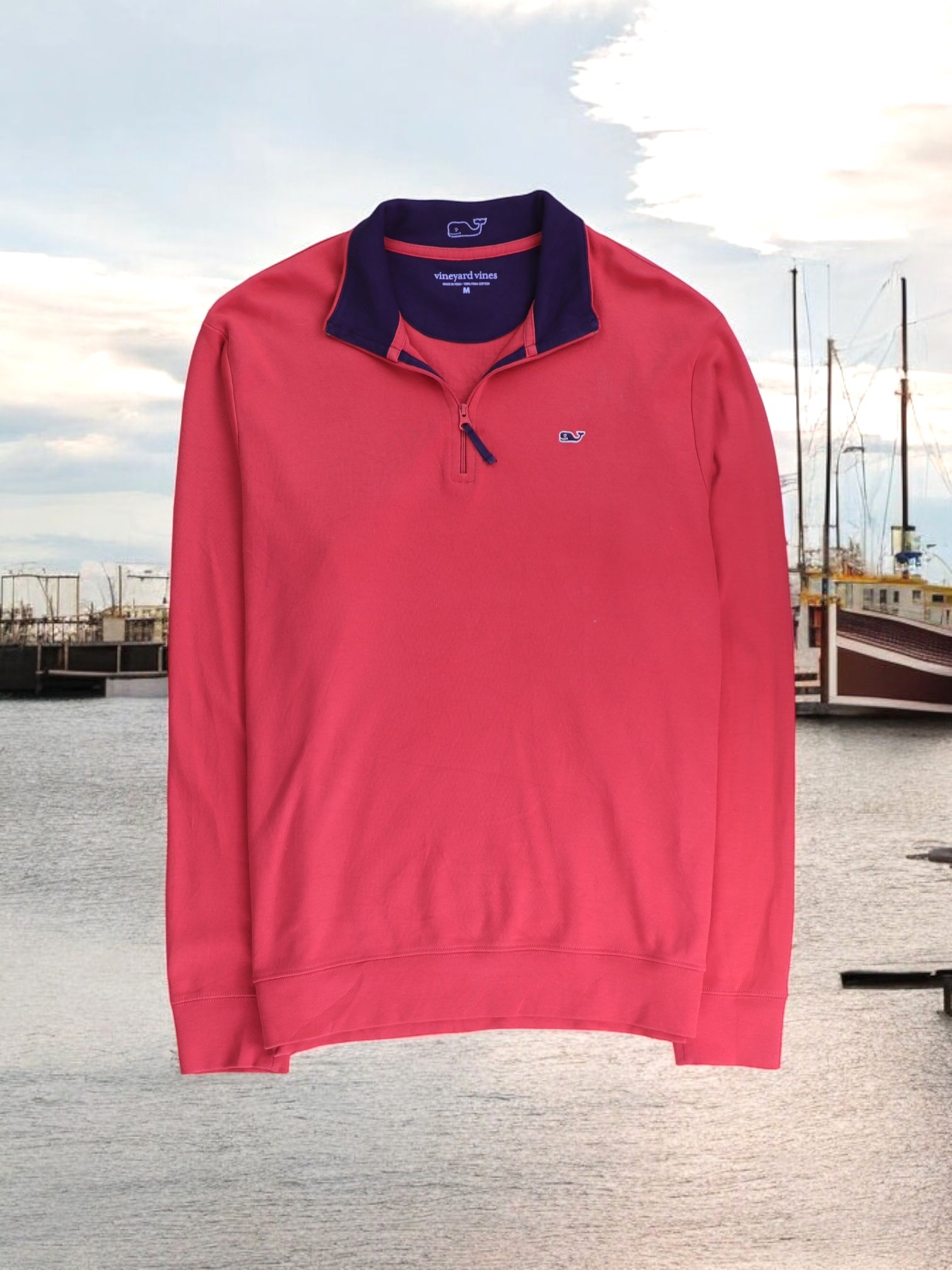 Vineyard Vines Sudadera Fleece Basic - Mujer - Medium