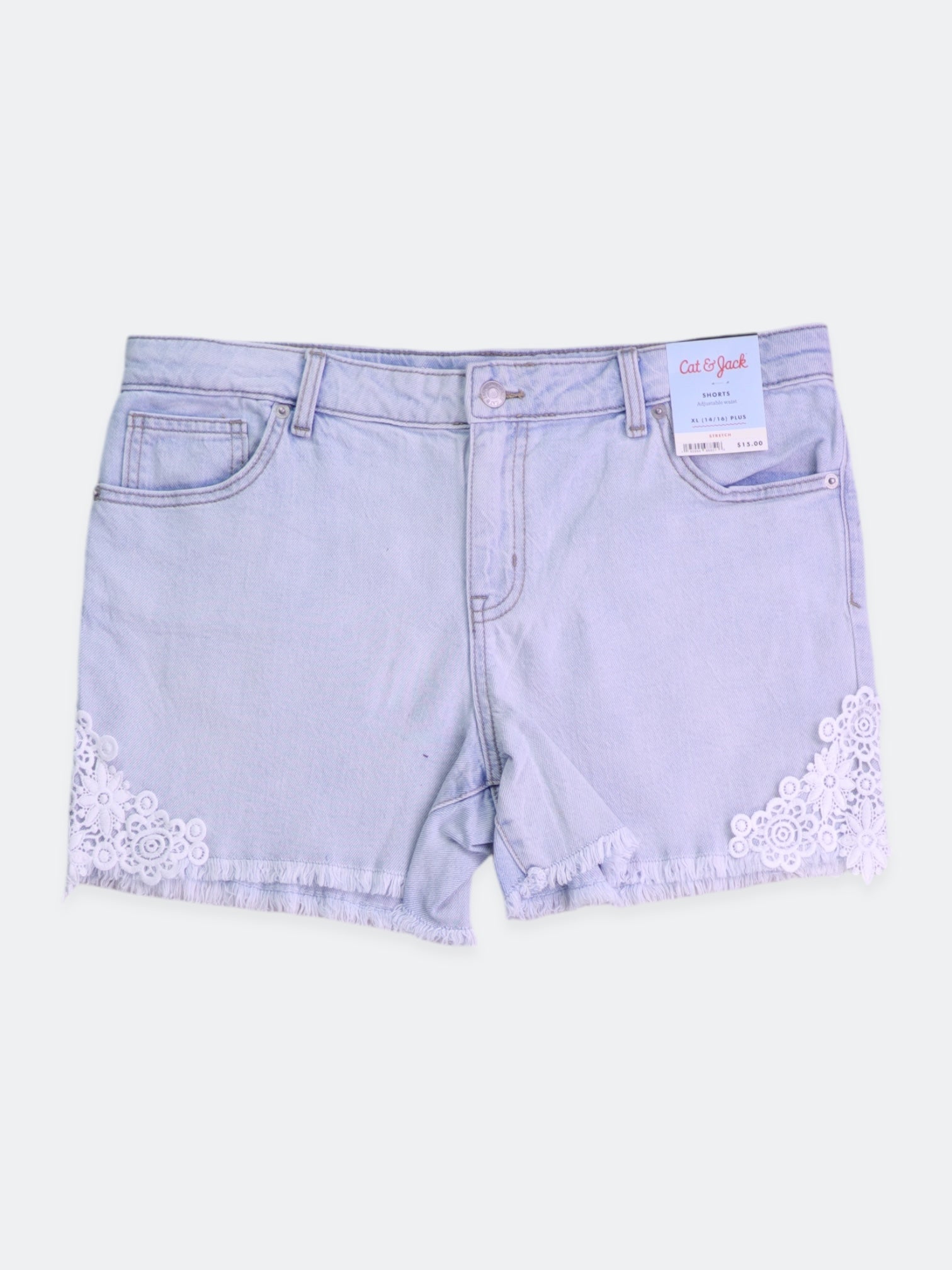 Cat & Jack  Shorts Denim - Niña - XL - 14-16Y (Años)