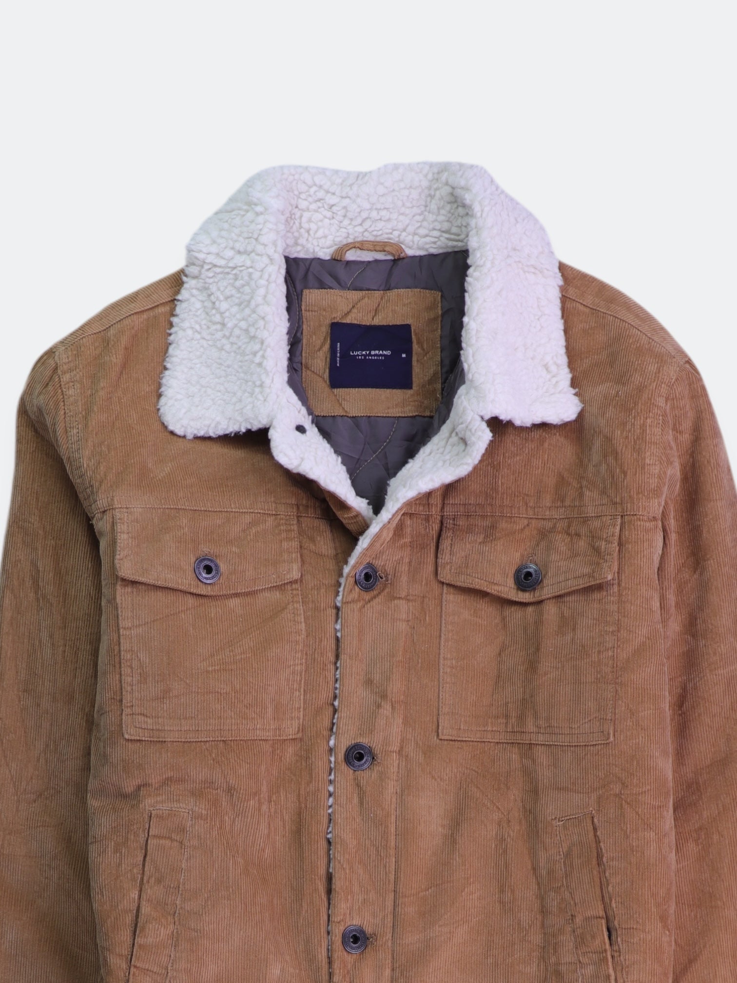 LUCKY BRAND Chaqueta Sherpa Trucker Corduroy - Hombre - Medium