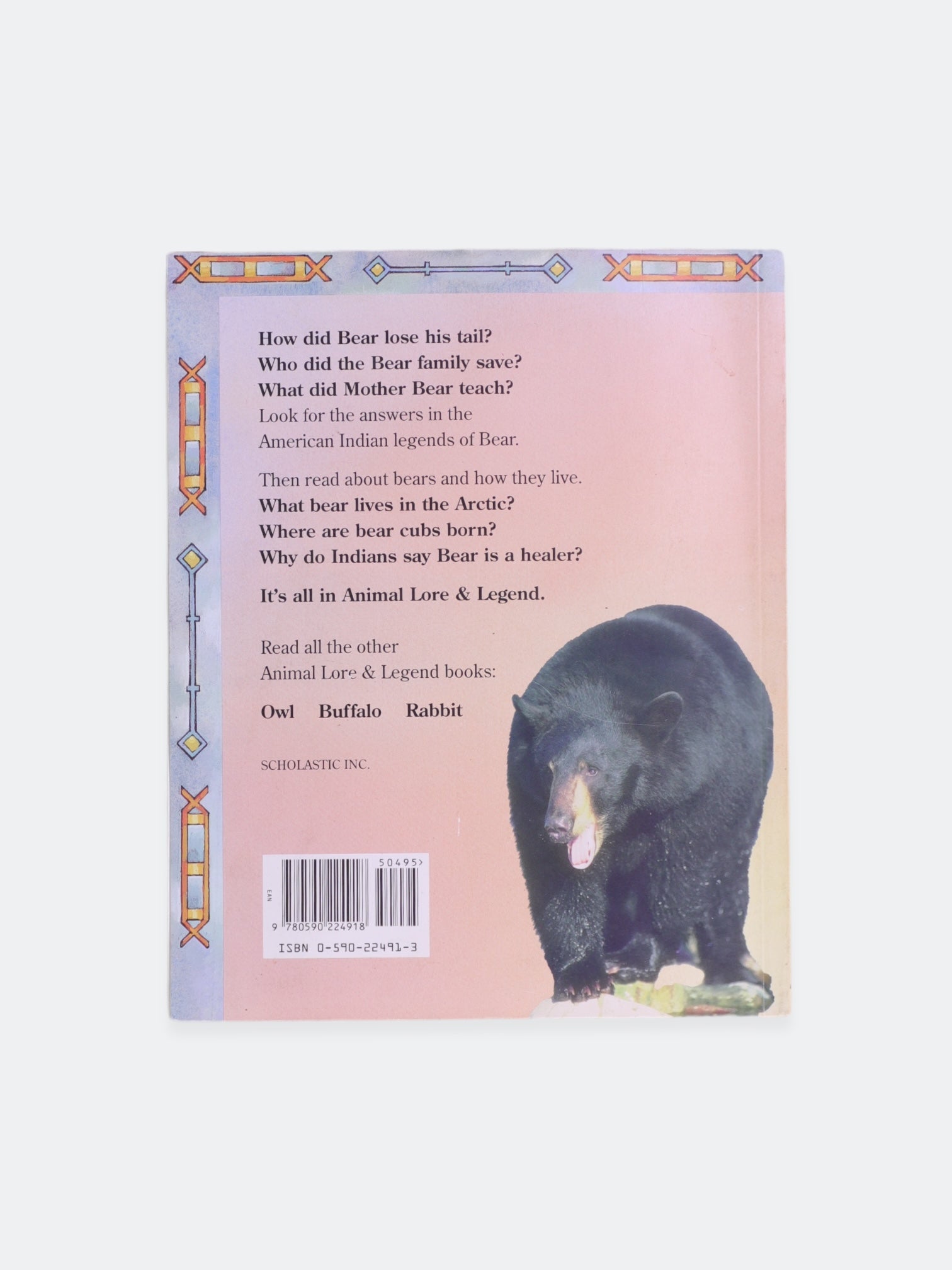 Libro ANIMAL LORE &  LEGEND BEAR  by E.K . CALDWELL