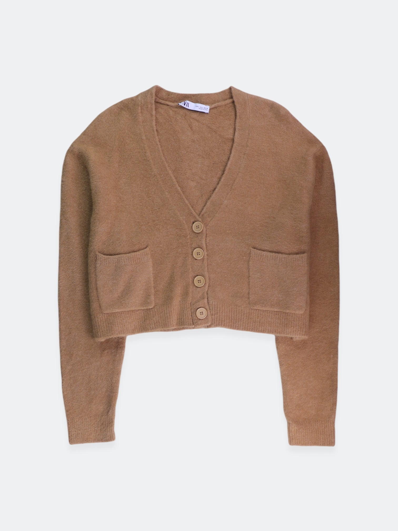 ZARA Sueter Cardigan Crop Top - Mujer - Large