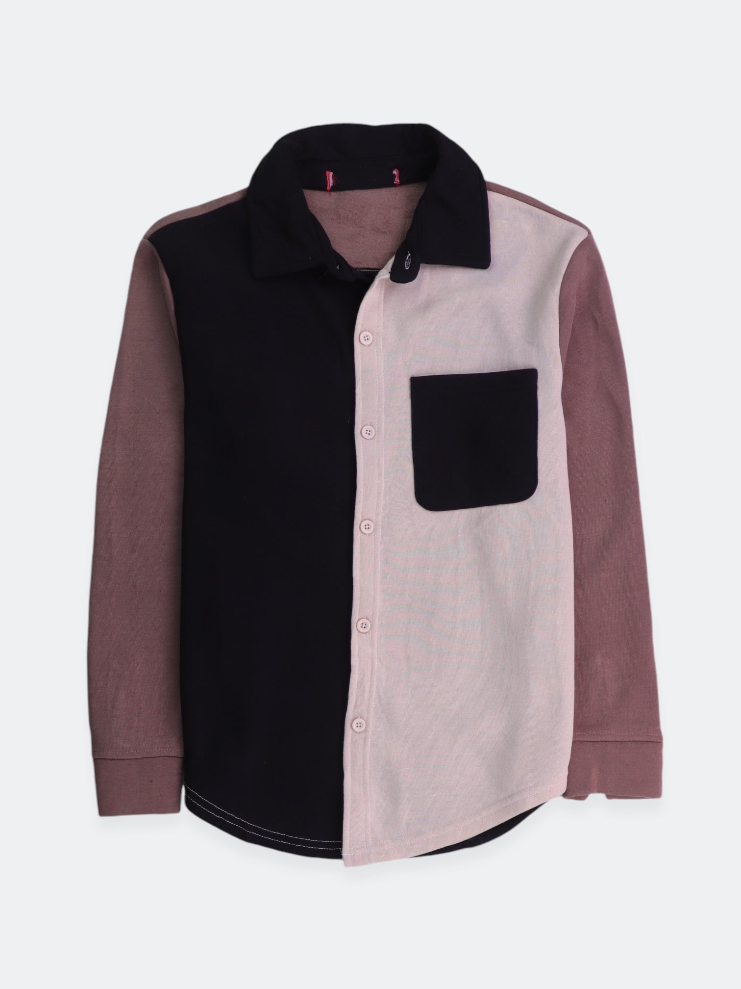 Chaqueta Sobrecamisa Color Block - Mujer - Small