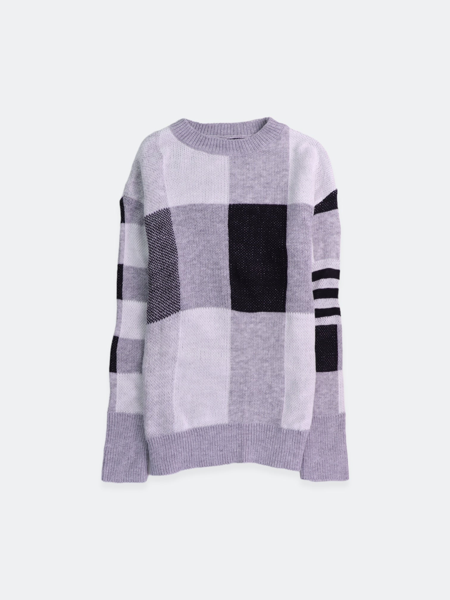 SHEIN Sueter Knit Color Block - Mujer - Small