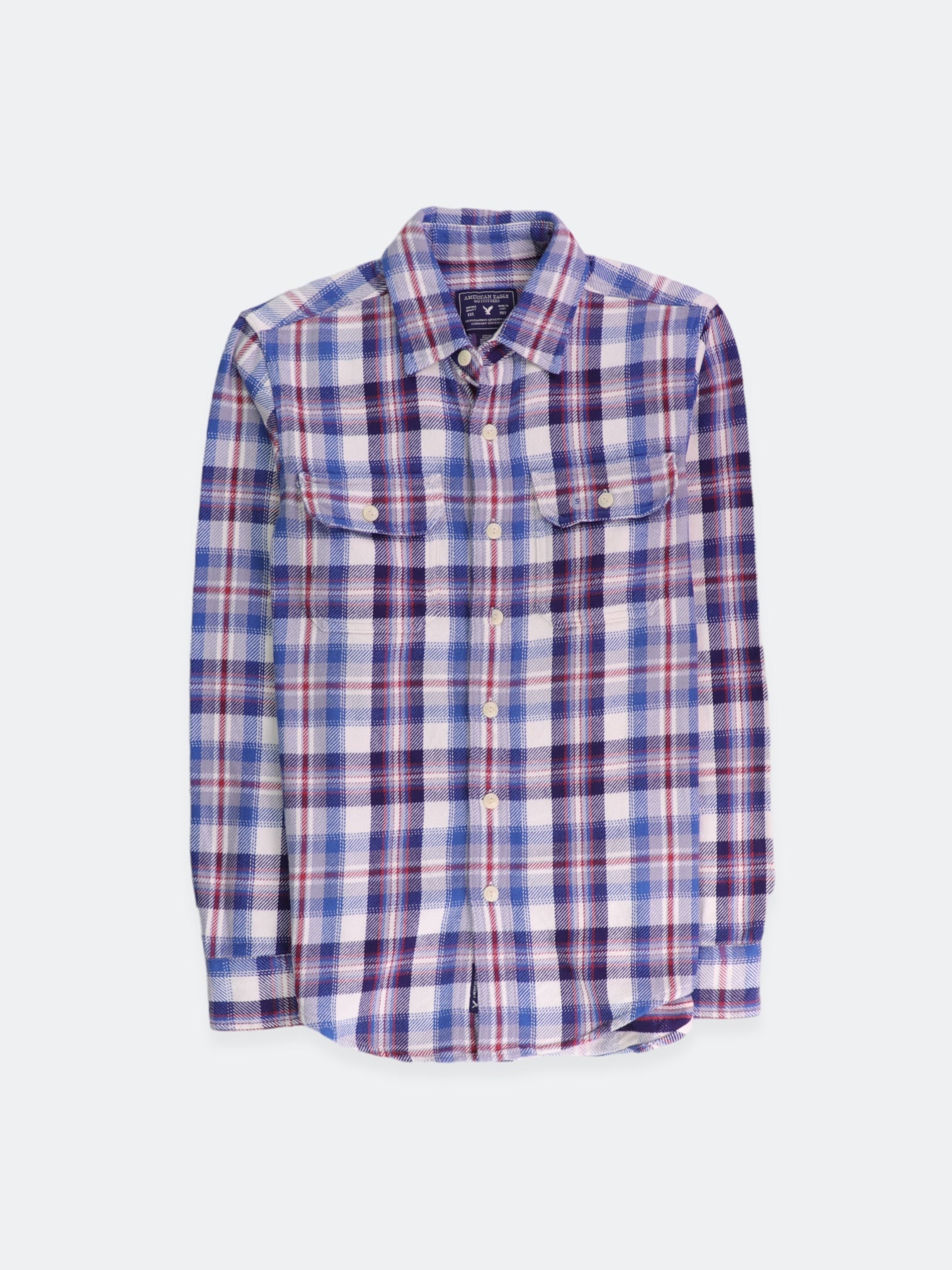 American Eagle Camisa Plaid Types - Hombre - Small