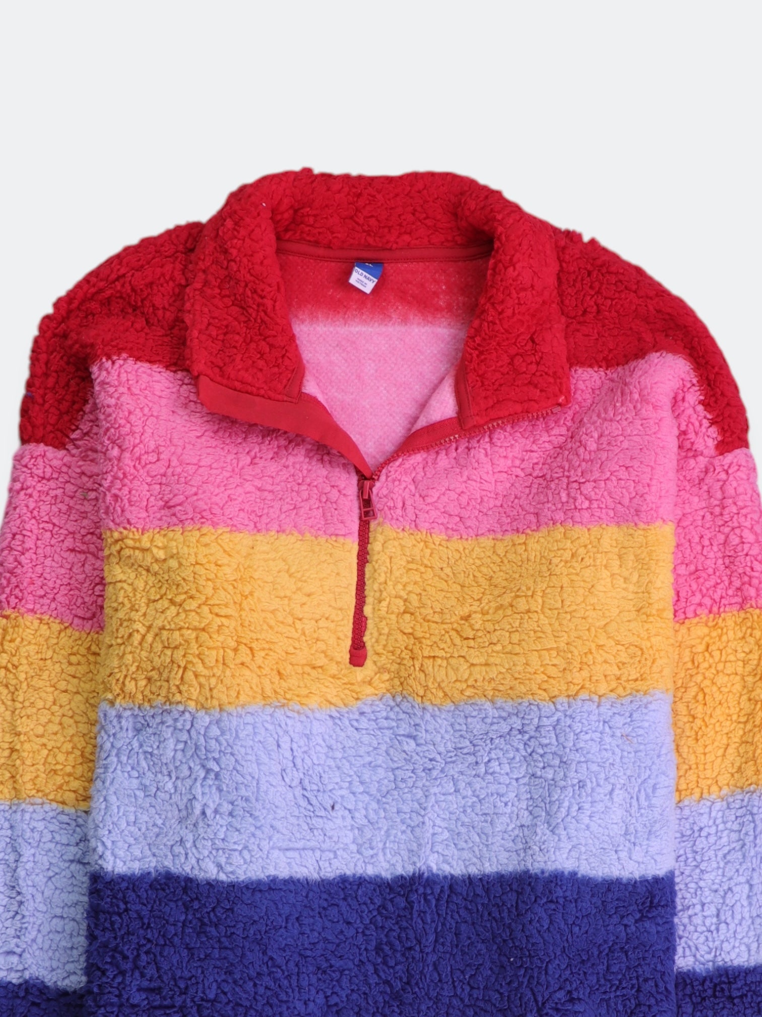 Old Navy Sueter Fleece Color Block - Mujer - XL