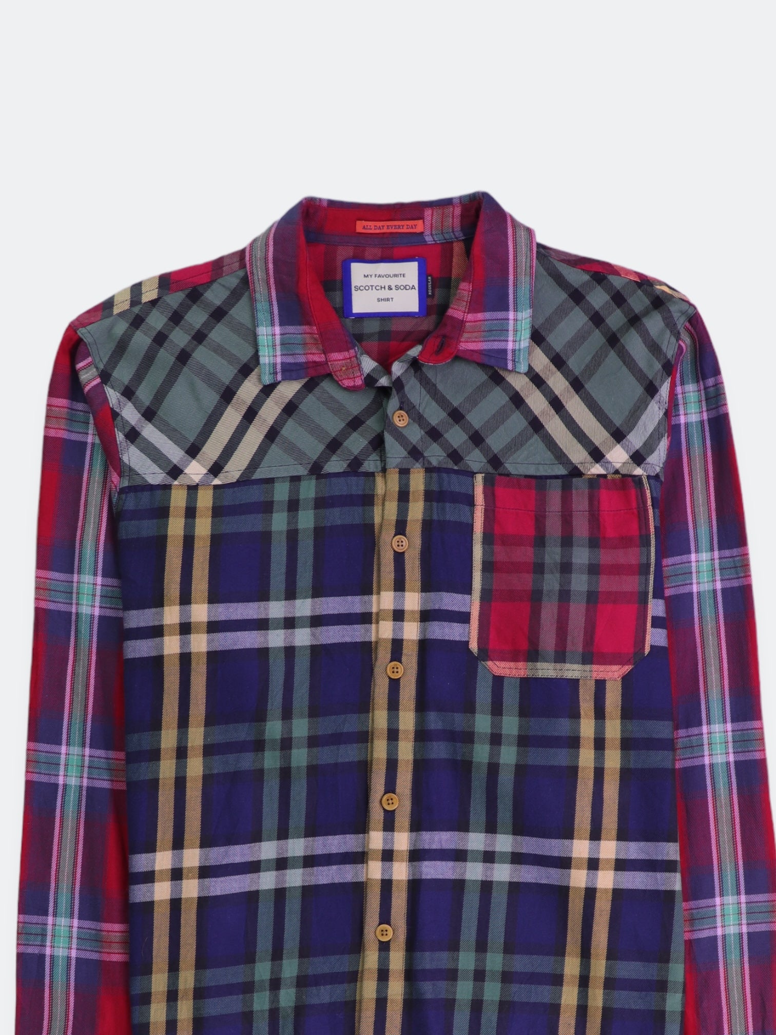 SCOTCH & SODA Camisa Plaid Types - Hombre - Large