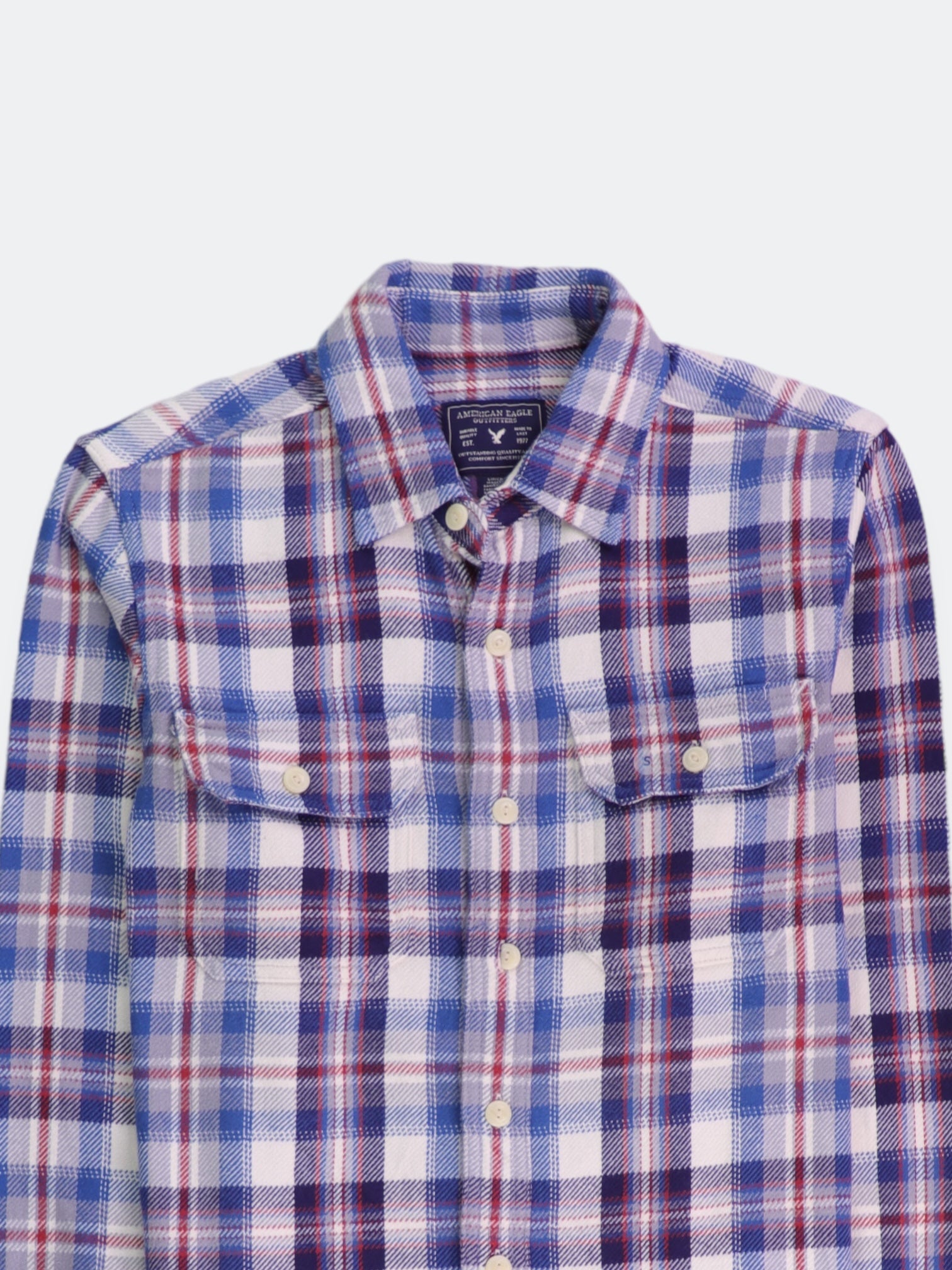 American Eagle Camisa Plaid Types - Hombre - Small