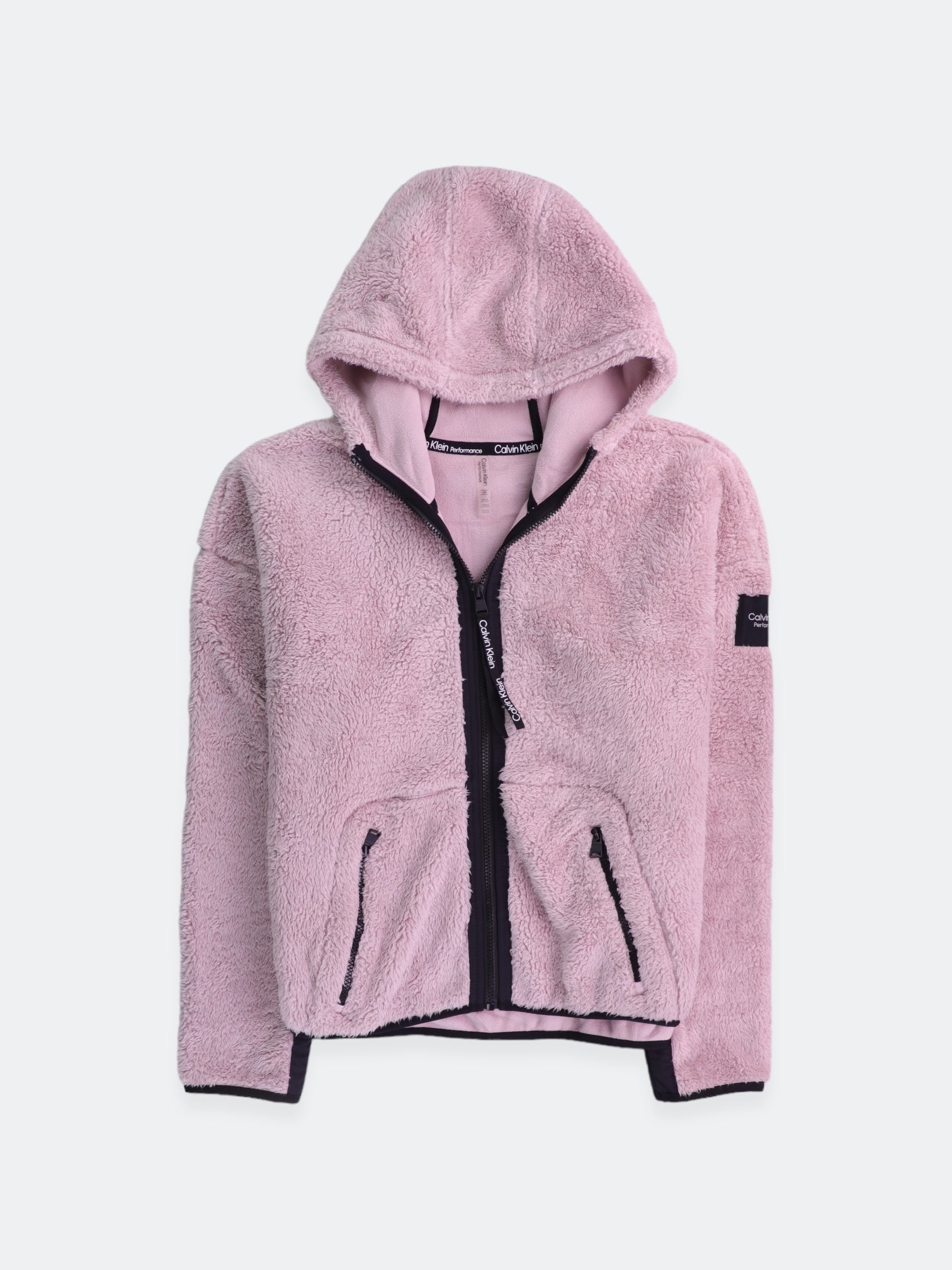 Calvin Klein Sudadera Hoodie Teddy - Mujer - Large