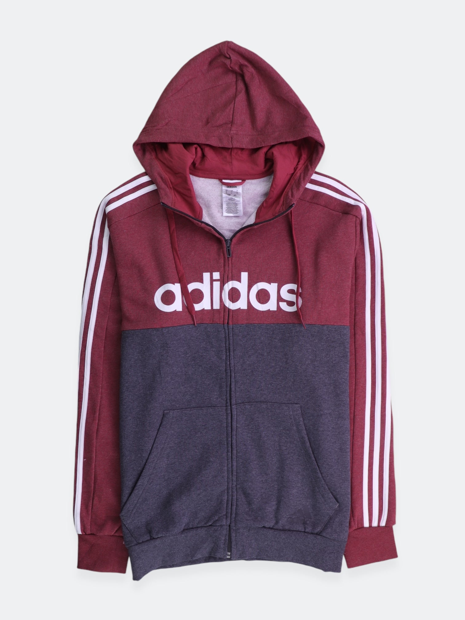 Adidas Sudadera Hoodie Color Block - Hombre - Large