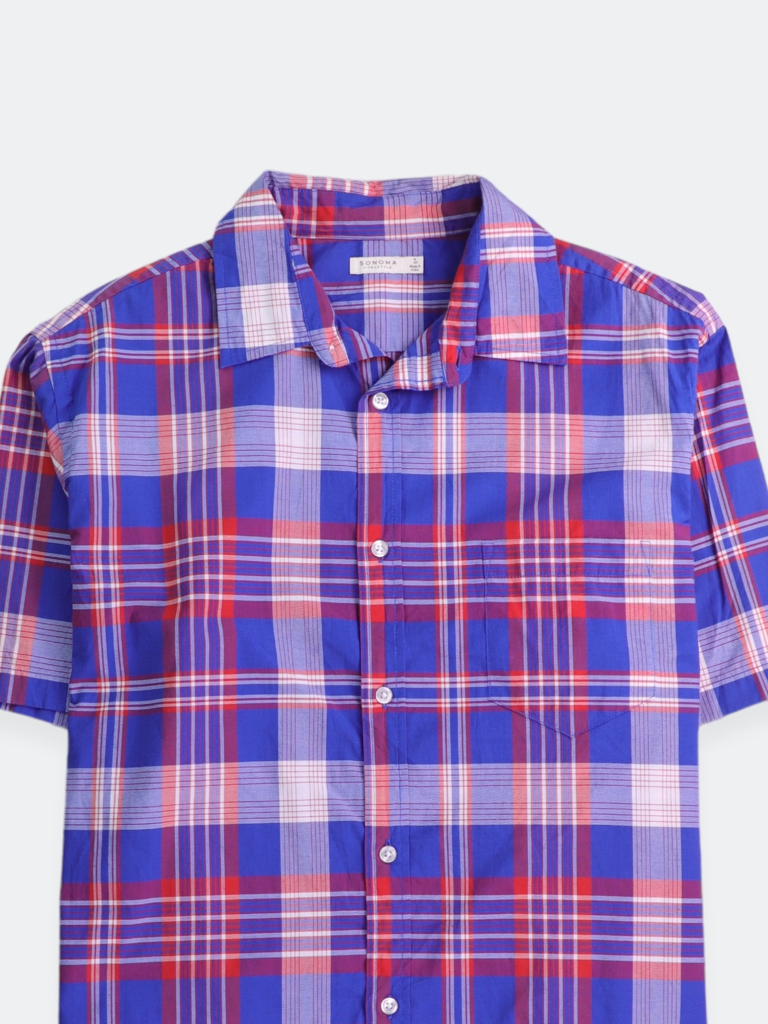 SONOMA Camisa Plaid Types - Hombre - Large