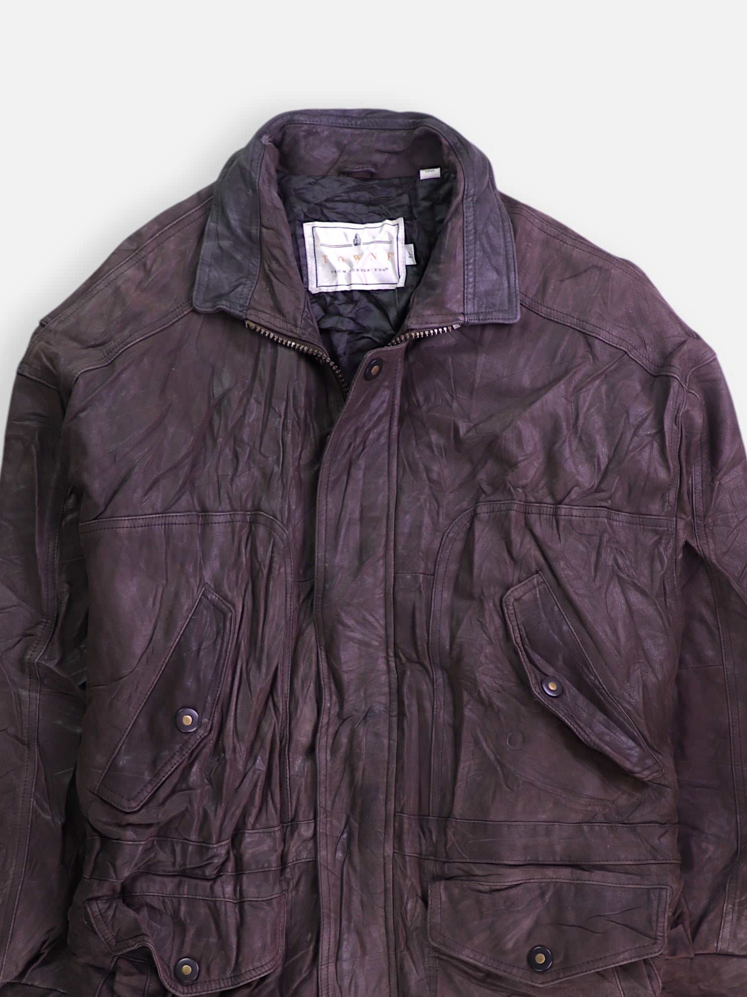 Chaqueta Cuero Cargo - Hombre - Large