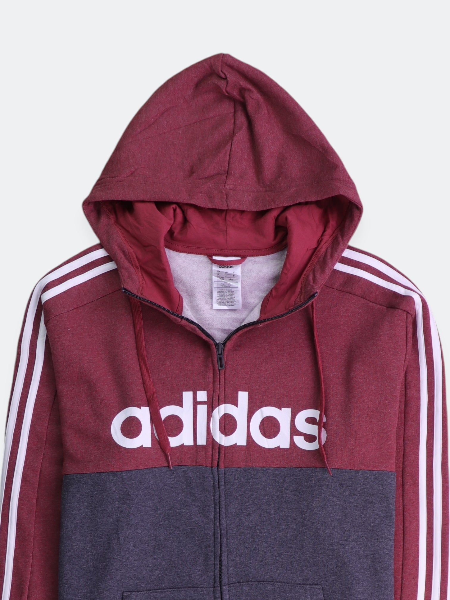 Adidas Sudadera Hoodie Color Block - Hombre - Large