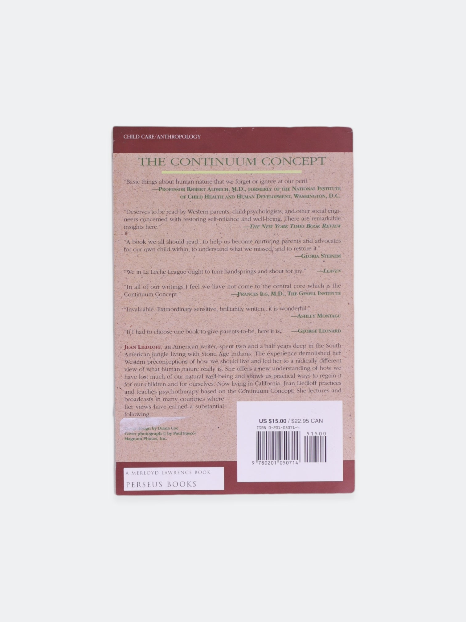 Libro THE CONTIUUM CONCEPT  by JEAN LIEDLOFF