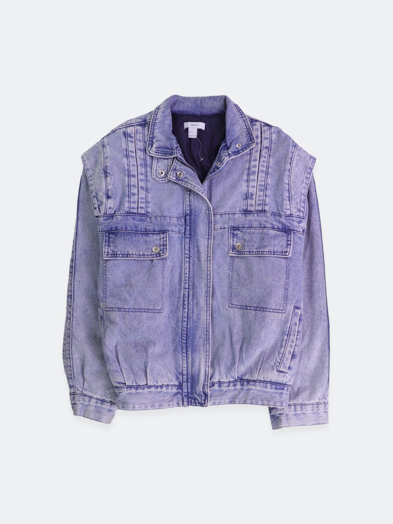 Forever 21 Chaqueta Denim  Basic - Hombre - Small