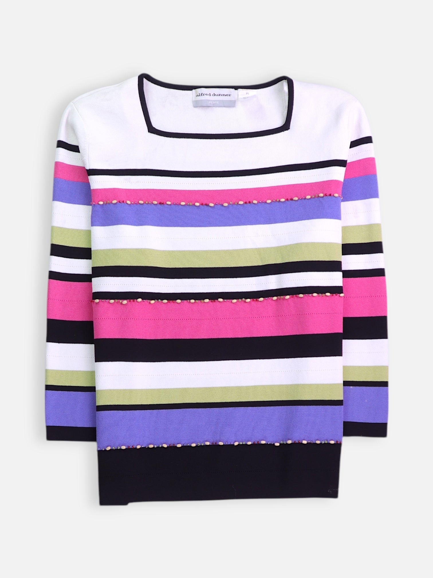 Sueter Knit Color Block - Mujer - L PETITE