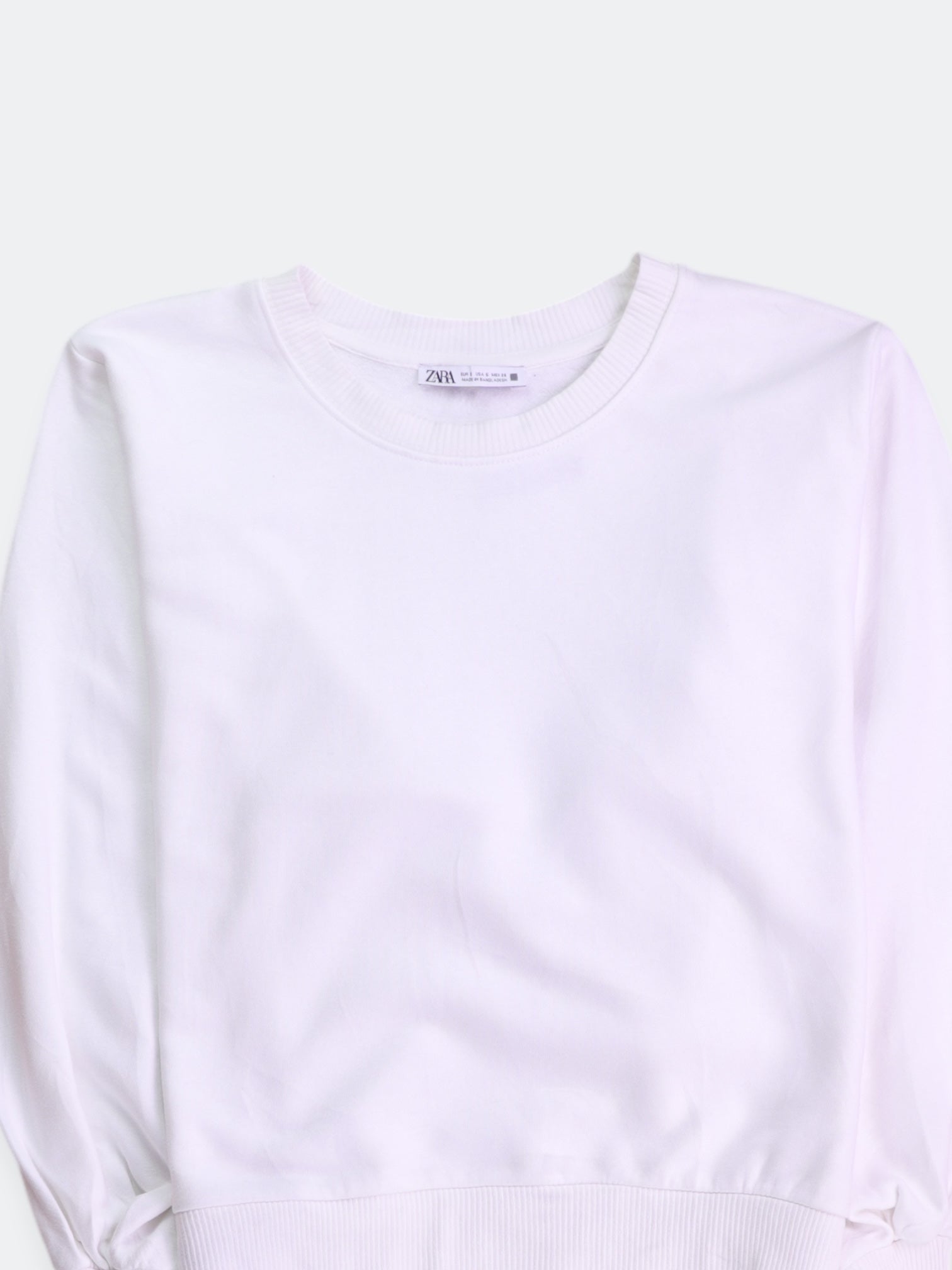 ZARA Sudadera Sweatshirt Basic - Mujer - Small