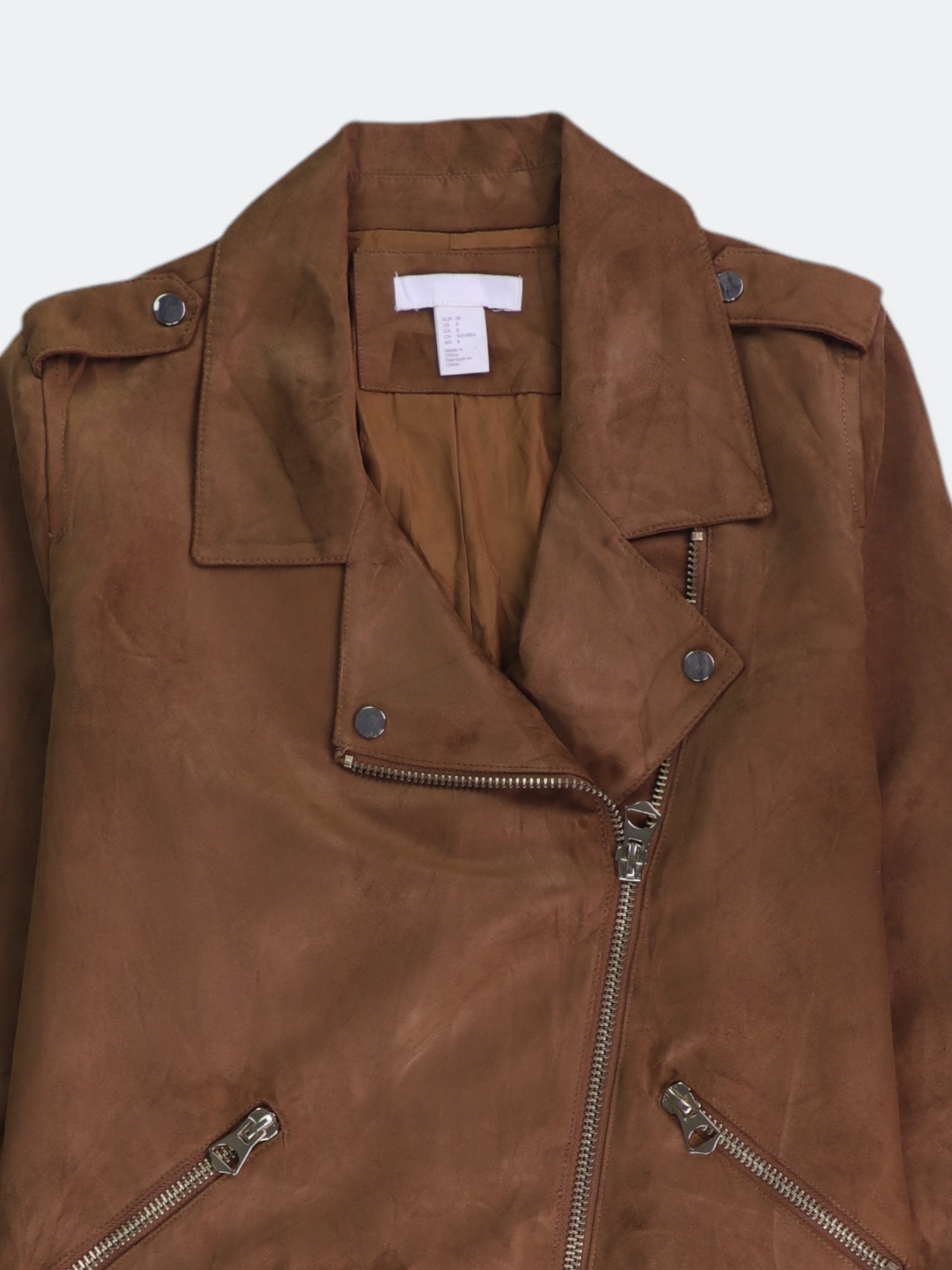 H&M Chaqueta Aviator Suede - Mujer - 8