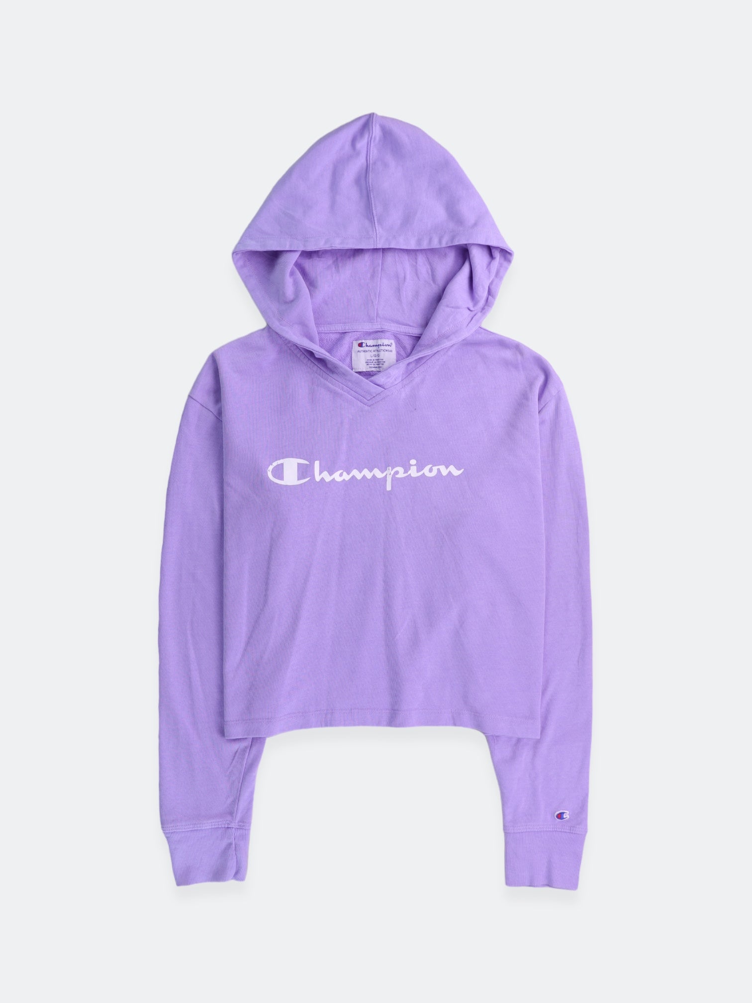 Champion Sudadera Hoodie Crop Top - Mujer - Large