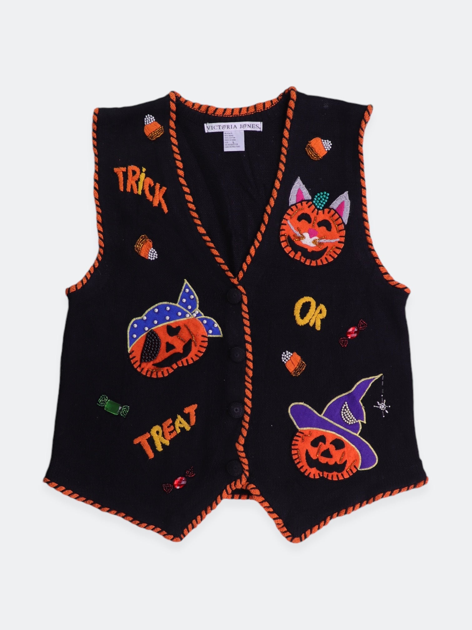 Halloween Chaleco Animado - Mujer - Large