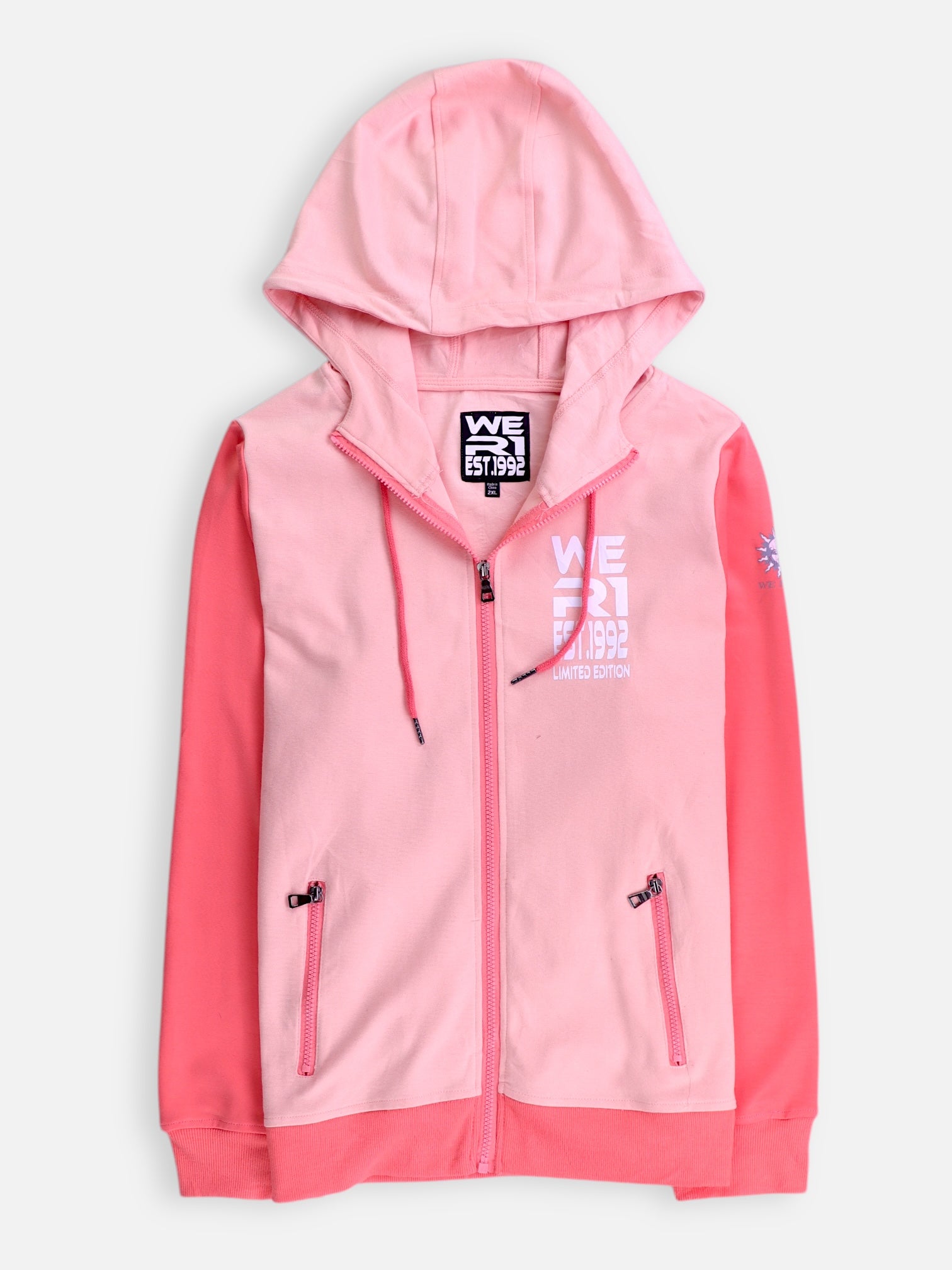 Sudadera Hoodie Color Block - Mujer - 2XL