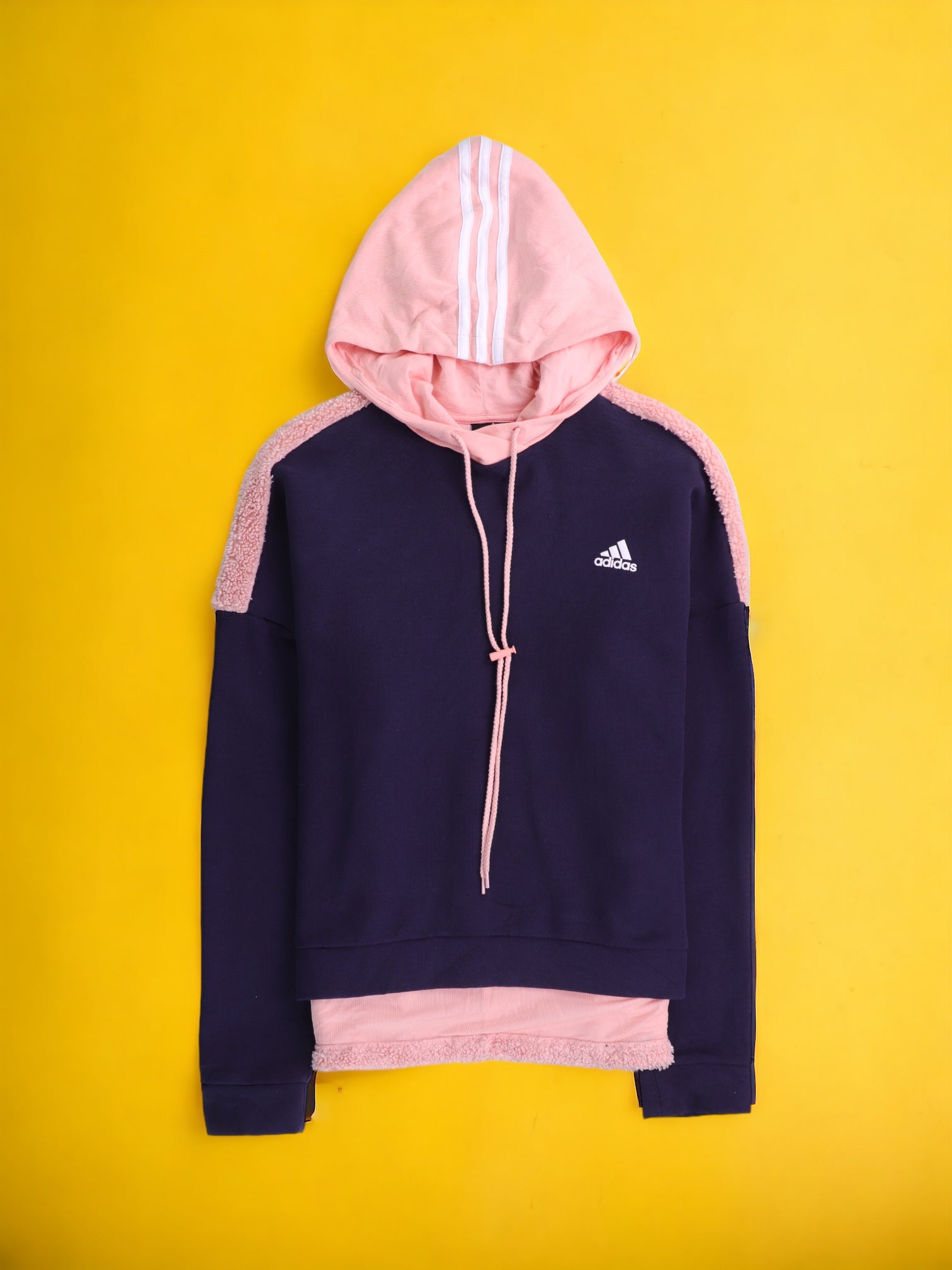 Adidas Sudadera Hoodie Color Block - Mujer - Large