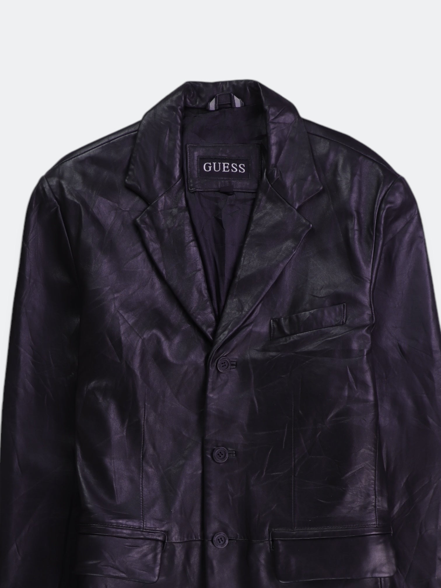 Guess Chaqueta Casual Cuero - Hombre - Small