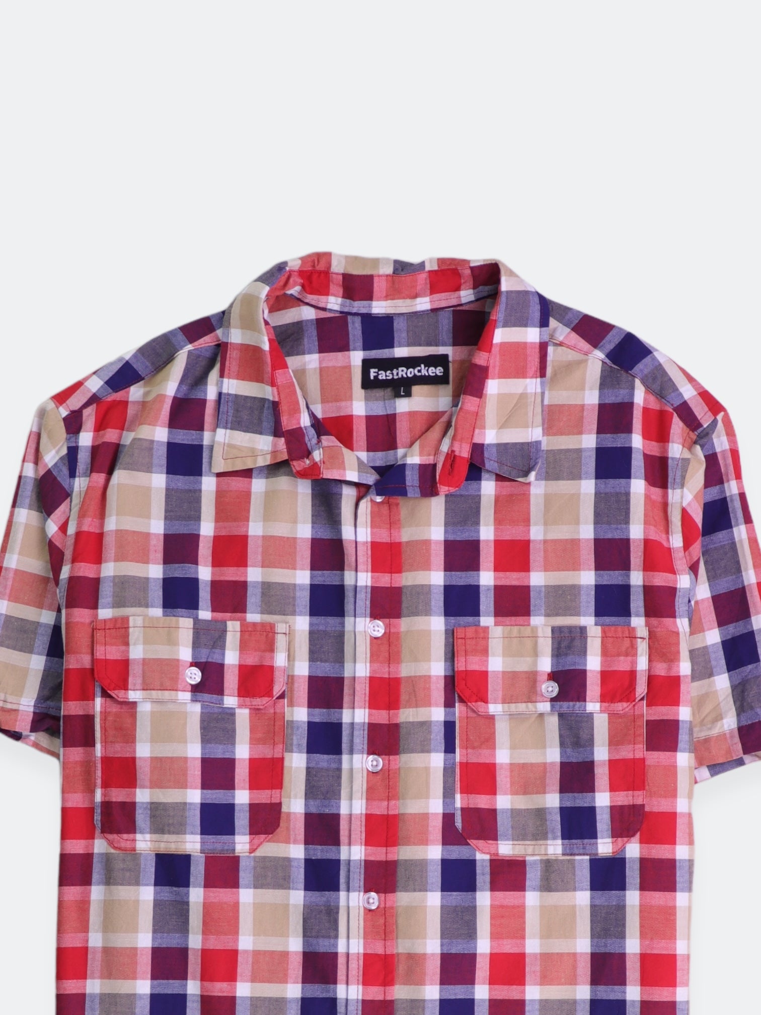 Camisa Color Block - Hombre - Large