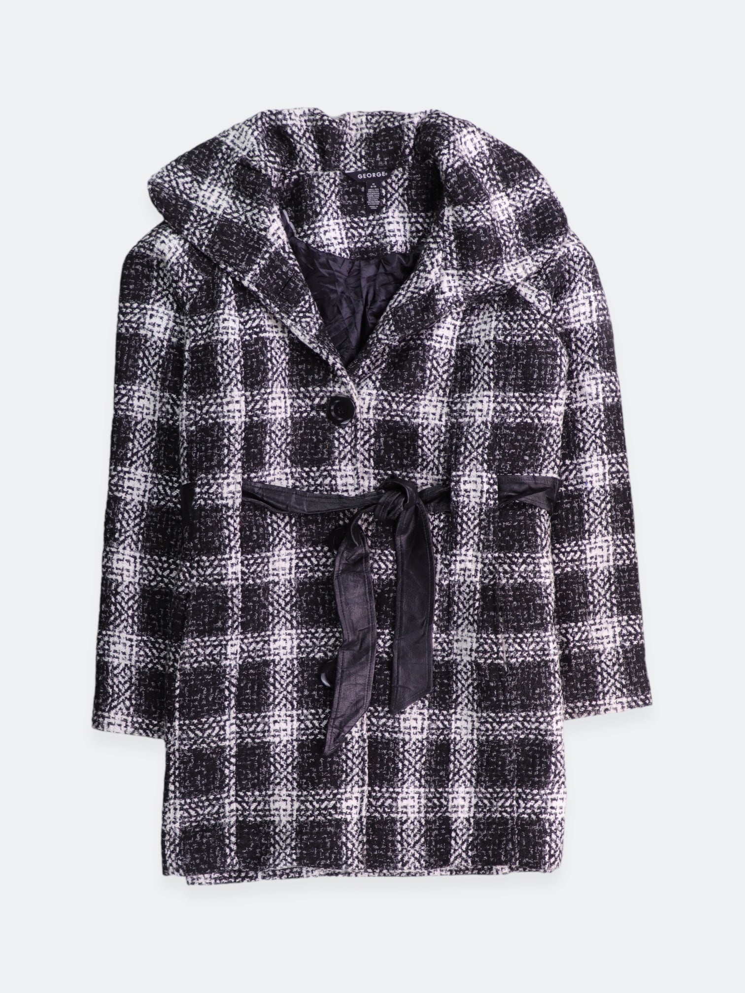 George Abrigo Trench Coat Plaid Types - Mujer - Medium