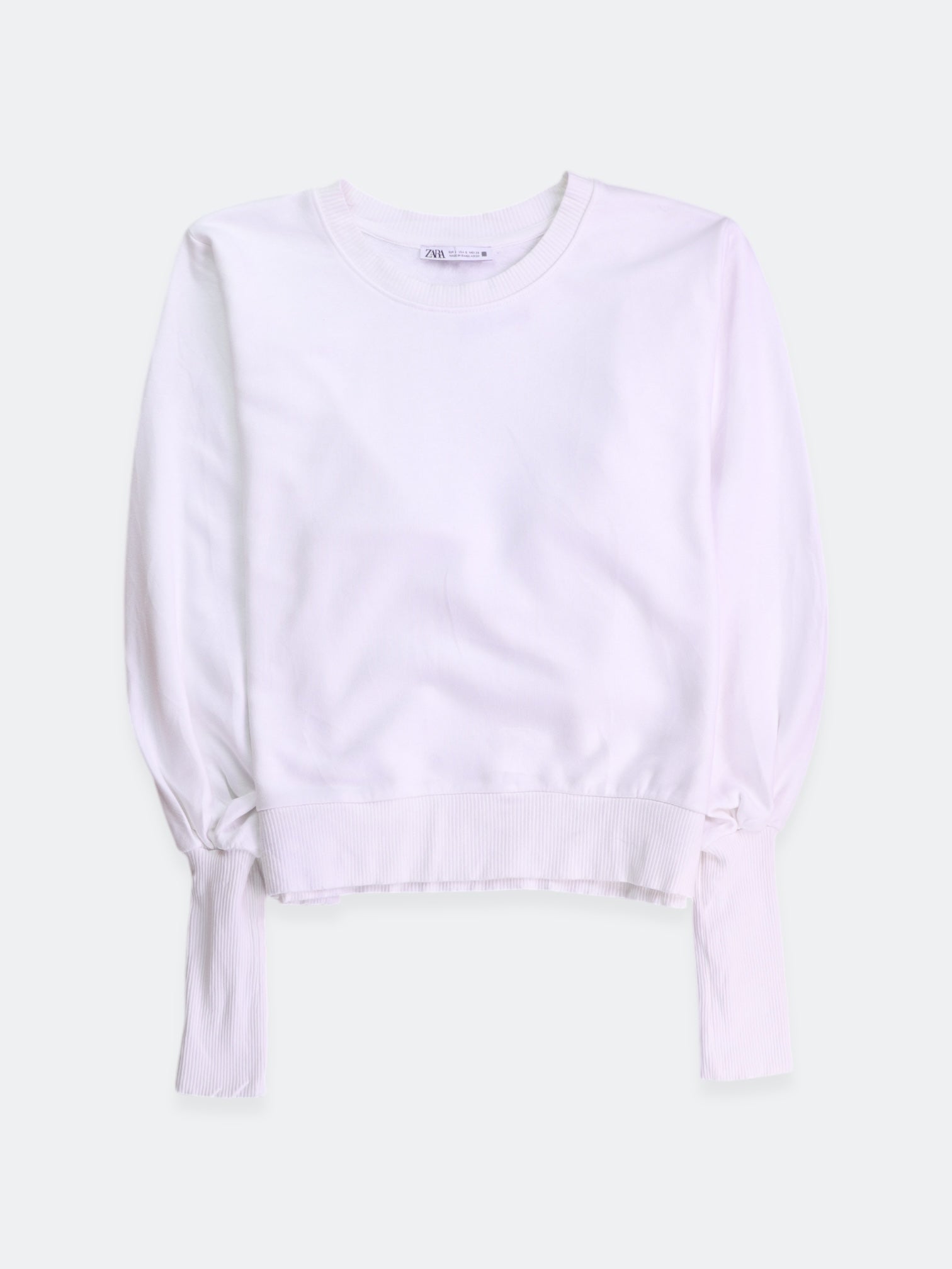 ZARA Sudadera Sweatshirt Basic - Mujer - Small