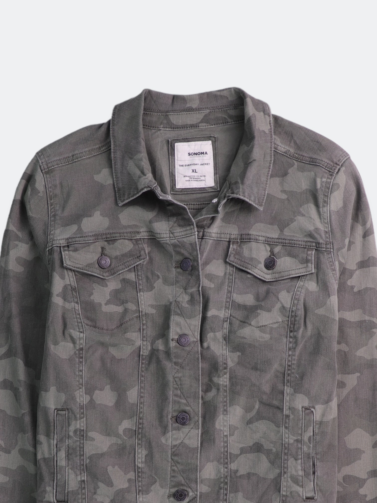 SONOMA Chaqueta Denim  Militar - Mujer - XL