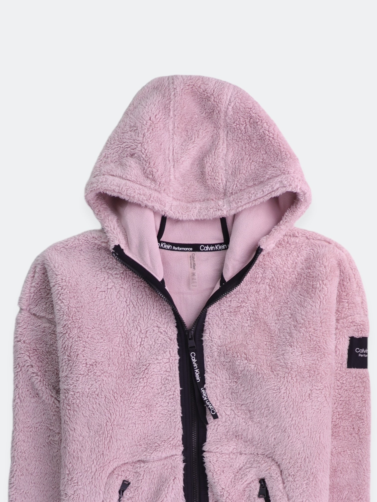 Calvin Klein Sudadera Hoodie Teddy - Mujer - Large