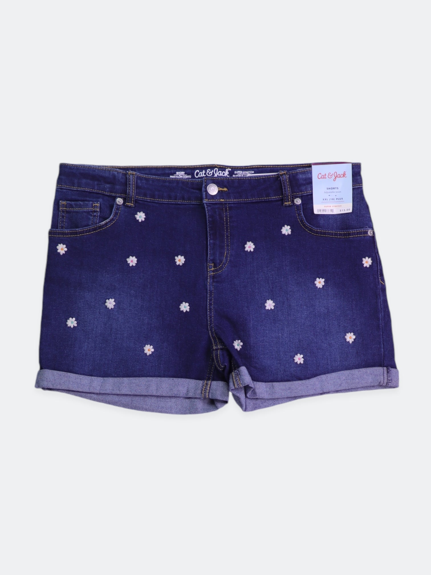 Cat & Jack  Shorts Denim - Niña - 2XL - 18-20Y (Años)