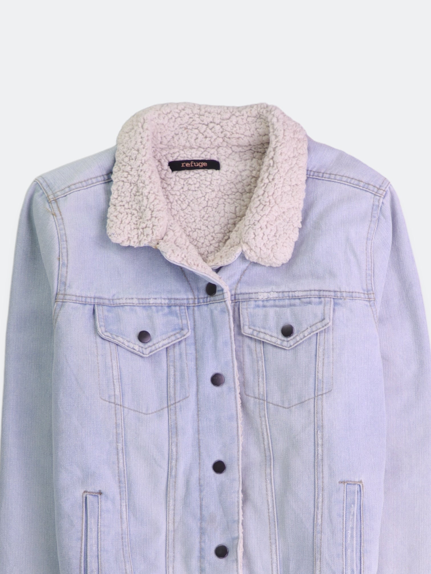 Chaqueta Sherpa Trucker Denim - Mujer - Large