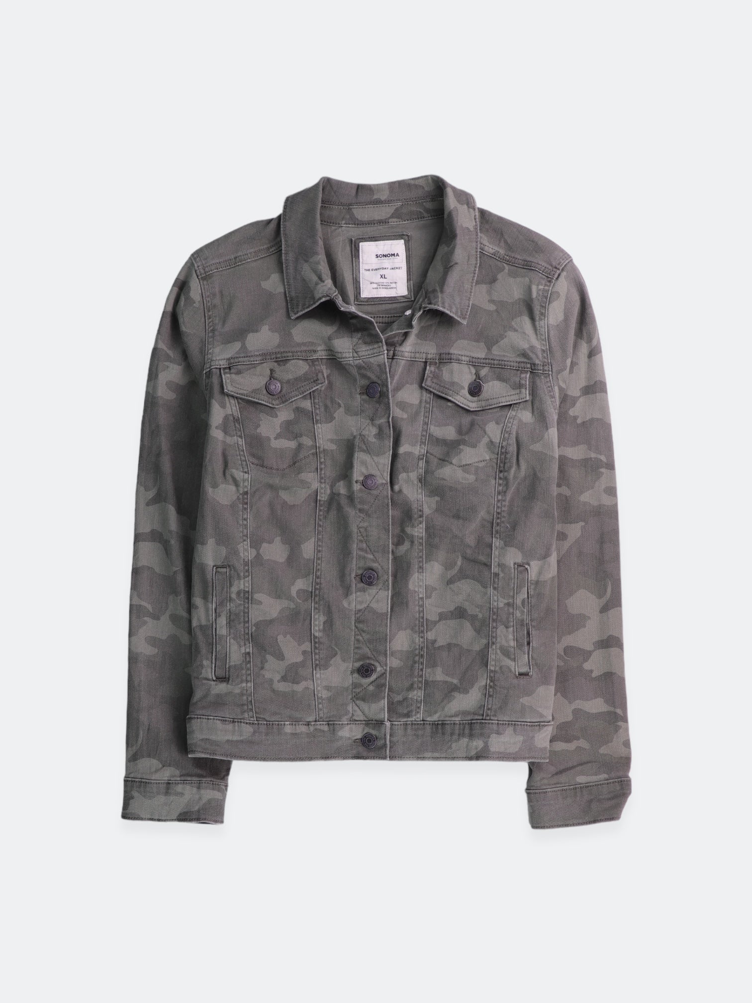 SONOMA Chaqueta Denim  Militar - Mujer - XL