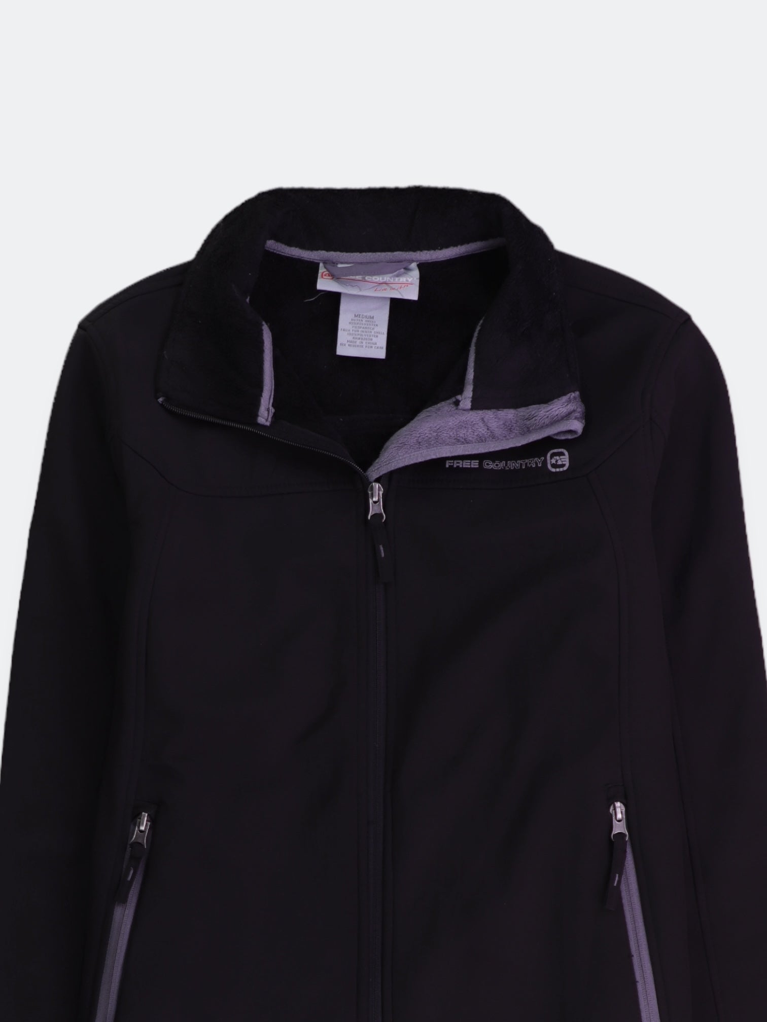 FREE COUNTY Chaqueta Deportivo Fleece - Mujer - Medium